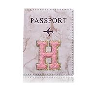 YETONADO Funda protectora para pasaporte, diseño de letras bordadas, funda unisex para pasaporte de viaje, A 1471 (H), Talla única