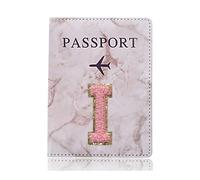 YETONADO Funda protectora para pasaporte, diseño de letras bordadas, funda unisex para pasaporte de viaje, A 1472 (I), Talla única