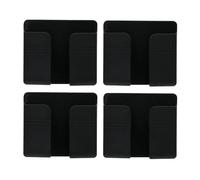 YETONADO Organizador de accesorios de baño, organizador de cosas para celdas de cocina, almacenamiento remoto para hogares, montaje en pared (negro, 4 piezas)
