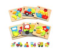 Yetonamr Wooden Toddler Puzzles Gifts Toys for 1 2 3 Years Old Boys Gi