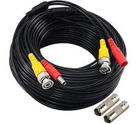 Yeung Qee Cable de alimentación de vídeo BNC de 50 m para cámara de seguridad con 2 conectores hembra para todo el sistema de vigilancia CCTV DVR HD (50 m)