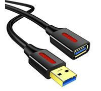 Yeung Qee - Cable de extensión USB 3.0 (0,5 m, USB 3.0 A macho a hembra, para transferencia de datos, unidad flash USB, teclado, ratón, Playstation, Xbox, lector de tarjetas, impresora, etc. (0,5 m)