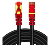 Yeung Qee - Cable Ethernet Cat 7 Ethernet RJ45 LAN Gigabit Ethernet para exteriores, cable de conexión de red SSTP, impermeable, entierro directo para módem, router, PC, ordenador 20m