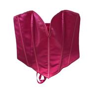 Yeuyyben Corsé corto sin mangas para mujer, a la moda, fiesta, club, escenario, rendimiento, ajustado, bustier, top sin mangas, B-Rosa, S