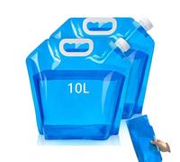 YEWCEP 2 bidones de agua, 10 l, bolsas portátiles de almacenamiento de agua, a prueba de fugas, para el congelador, para camping, deportes al aire libre, camping, senderismo, picnic