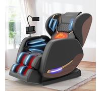 yewglen Sillón de Masaje Reclinables de Cuerpo Completo con 14 Rodillos de Masaje,8 Bolsas de Aire,Calefacción para Piernas y Cintura,Altavoz Bluetooth,Sillón Masajeador Gravedad Cero (Negro)