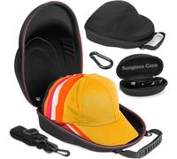 Yewltvep Funda rígida para Gorras de béisbol, Almacenamiento de Gorras de béisbol con asa de Transporte y Correa para el Hombro, Este Soporte Organizador Protege hasta 6 Sombreros