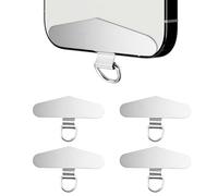 Yewseas 4 PCS Cadenas para Teléfono Móvil, Almohadillas Universales de Acero Inoxidable, Parche Multifuncional para Smartphone, Cadena Universal, Ideal para la Mayoría de Teléfonos Inteligentes