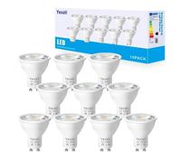 Yexati Bombilla LED GU10,550 lúmenes, 7w(equivalente a 50w Led Halogenos), Blanco Calido 3000k,No Regulable, Paquete de 10