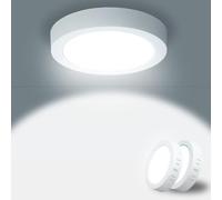 Yexati Pack 2x Panel LED Circular 15W 1800LM, Plafon Superficie LED Redondo (6500K) Color Blanco Frío, IP44 Angulo 120 Driver Incluido. para Dormitorio Cocina Salon Baño Comedor Pasillo 170 * 28Hmm