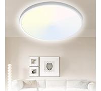 Yexati Plafon LED Techo 20W 2000LM, IP54 Lampara Techo 6000K/4000K/3000K Delgada Plafón Luz Led Redondo Lámpara Panel para Baño Dormitorio Cocina Salon Comedor Pasillo Ø230*25mm