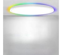 Yexati Plafon LED Techo Regulable, 24W 13 Colores RGB Regulable Lámpara de Techo con Mando a Distanci, Lampara LED Techo Modernos para Dormitorio 3000K-6500K, para Dormitorios, Salones, Baños, Ø30CM