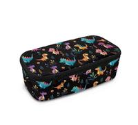 Yexignaon Estuche para lápices para niños de 6, 8, 10, 12 años, gran capacidad, ligero, para suministros escolares, cajas de almacenamiento, Huella De Dinosaurio, Organizador de bolsas