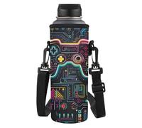 Yexignaon Gamer - Funda protectora para botellas de agua para niños, para viajes diarios, Videojuegos