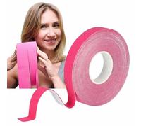 YEYE Cinta facial hecha en la naturaleza - Cinta facial para levantar y kinesiotaping facial, cuello y escote, ritual casero antienvejecimiento - antiarrugas (rosa, 1 cm)