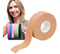 YEYE Cinta facial hecha en la naturaleza - Cinta facial para levantar y kinesiotaping facial, cuello y escote, ritual casero antienvejecimiento - antiarrugas (beige, 2,5 cm)