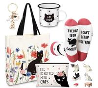 Yeyeplum Regalos para amantes de los animales para mujeres, regalos temáticos de animales para amantes de los animales, regalos de Navidad que incluyen bolsa de lona de animales, bolsa de maquillaje,