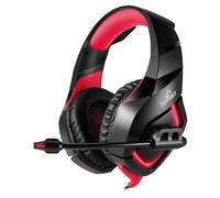 YEYIAN Auriculares Gaming Wicked Serie 3000, alambricos, 2.2 Metros, 3.5mm, USB, Negro/Rojo (YDW-33402)