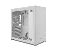 YEYIAN Caja PC Gamer Hussar Plus Torre Media Motherboard Compatible ATX, Micro ATX, Mini ITX | Panel Lateral de Cristal Templado Transparente | Incluye 1 Ventilador Trasero 120mm (Blanco)