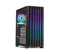 YEYIAN Caja PC Gamer Phoenix | Torre Mediana | Placas ATX, M-ATX, ITX | Frontal Direccionable | Panel Lateral Vidrio Templado | Incluye 4 Ventiladores ARGB PWM 3 Delanteros 1 Trasero 120mm
