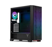 YEYIAN Caja PC Gamer Phoenix | Torre Mediana | Placas ATX, M-ATX, ITX | Frontal Direccionable | Panel Lateral Malla Metálica | Incluye 4 Ventiladores ARGB PWM 3 Delanteros 1 Trasero 120mm