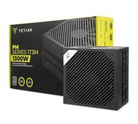 Yeyian Fuente de Alimentación Orion 1300W ATX 3.1 - Certificación Platinum, PCIe 5.0, Condensadores Japoneses, Compatible con NVIDIA - Alta Eficiencia y Potencia Real