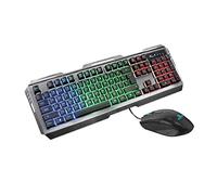 YEYIAN Kit Phoenix 3000 Teclado retroiluminado LED cableado USB Multicolor y Ratón 3200 dpi - (YKP-20706)
