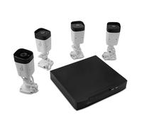 Yeyian Qian Kit 4 cámaras de vigilancia IP + NVR 8 Puertos PoE con Disco Duro de 1 TB | Detección de Movimiento, detección de intrusiones, visión Nocturna | HDMI 3840×2160, VGA 1920×1080