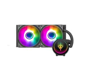 Yeyian Sistema de Refrigeración Líquida para CPU Serie PC Gaming para Ordenador de Sobremesa Silencioso | 2 Ventiladores RGB 240mm | 2000 RPM | (Nuevo 2023)
