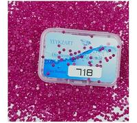 YEYKZART 718 diamantes de repuesto para pintura de diamantes, cuentas y gemas redondas para arte de diamantes, color perdido, 3500 unidades