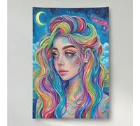 YEYUMEOZ 5D Diamond Painting Mujer, Luna Pintura de Diamante Adultos, DIY Cristal Diamante Painting, Kit de Arte de Mosaico, Ideal para Principiantes, Para Decoración De Hogar, Regalo PjY5551 B-1