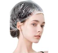 Yezhenzhen 100 gorros de ducha desechables de plástico transparente, elásticos, impermeables, gruesos, para mujeres, hoteles, peluquerías, viajes, spa, uso doméstico, suministros de limpieza, 20.5