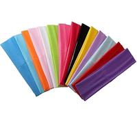 Yezhenzhen 14 diademas deportivas de yoga de colores mixtos para mujer, suaves y elásticas, diademas atléticas para niñas