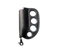 YEZILUU Funda de cuero para encendedor - Funda protectora y llavero, adecuada para encendedores BIC J3/J5 (negro)