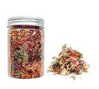 YEZINB Copos de Hojas de Oro Calientes para Manualidades de Deslizamiento, Decoraciones de uñas, Pintura, fragmentos de Hoja de Oro, Piezas artesanales, Copos de Hojas de Colores