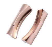 yeziu 2 uds enlace de extremo curvo Endlink conexión sin costuras para correa de reloj Rolex Submariner correa de cuero de goma 20mm(Middle Rose)