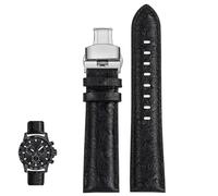 yeziu Cadena de cuero para reloj Hamilton H32705581 Jazzmaster Khaki Aviation Field. Correa de reloj.(Blackbs2,22mm)