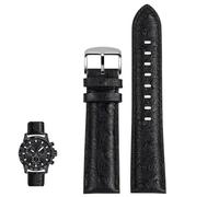 yeziu Cadena de cuero para reloj Hamilton H32705581 Jazzmaster Khaki Aviation Field. Correa de reloj.(Blackbs1,22mm)