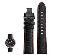 yeziu Cadena de cuero para reloj Hamilton H32705581 Jazzmaster Khaki Aviation Field. Correa de reloj.(Blackob2,22mm)