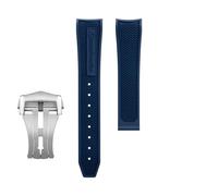 yeziu Correa de caucho fluorado para Omega Seamaster 600 Dark Side of the Moon Speedmaster 57 Aqua Terra 150 Moonwatch Racing Chronograph Watchband(Blues1,21-18mm)