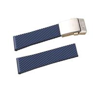 yeziu Correa de caucho para Breitling Avenger Super Ocean Heritage Blackbird Reconnaissance Aircraft(Blue matte silver,24mm)