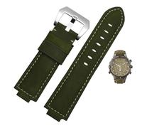 yeziu Correa de cuero con boca convexa para reloj Timex Compass T2N739 T2N720 T2N721(Greens)
