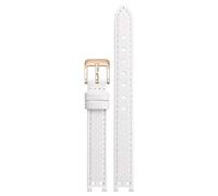 yeziu Correa de cuero para reloj Anne Klein AK2156/2157/2618, diseño de correa con muescas.(Whiter,14mm)