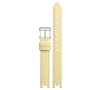 yeziu Correa de cuero para reloj Anne Klein AK2156/2157/2618, diseño de correa con muescas.(Yellows,12mm)