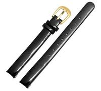 yeziu Correa de piel auténtica de 10 mm para reloj de cuarzo Calvin Klein K43231CS K43232 para mujer(Bright black g)