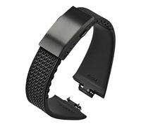 yeziu Correa de reloj de caucho fluorado para Tissot PRX Series Super Player 35 mm 40 mm FKM para mujeres y hombres con hebilla plegable(Black02,11mm)