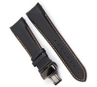 yeziu Correa De Reloj De Cuero Con Extremo Curvado Para Tissot T035, Correa De Reloj Automática Para Hombre Con Pulsera Con Hebilla De Acero(15,22mm)