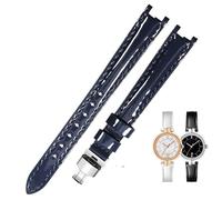 yeziu Correa de reloj de cuero con muescas para Tissot 1853 Flamenco Series T094210 T094 para mujer(Blues)