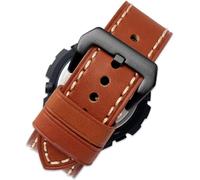 yeziu Correa de reloj de cuero de vaca Arenaceous Grind para Casio MTG-B1000 G1000, reloj de puerto cóncavo, correa de línea Manual(Red Brown Black)