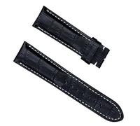 yeziu Correa De Reloj De Cuero De Vaca Genuino Para Breitling Avenger Superocean Correa Con Hebilla Para NAVITIMER WORLDBelt 22mm(Black bamboo,Without Buckle)